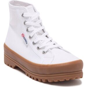 NWT SUPERGA 2341 Alpina White Gum High Top Sneakers